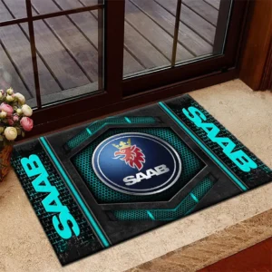 Saab Doormat, Welcome Mat Gift For Saab Lovers CAR194032125281 - Cyan