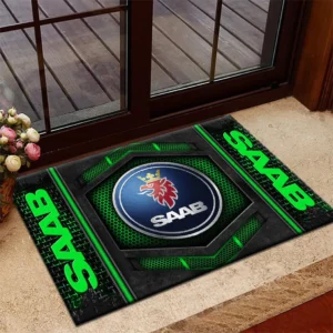 Saab Doormat, Welcome Mat Gift For Saab Lovers CAR194032125281 - Green