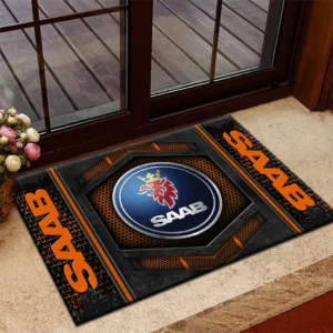 Saab Doormat, Welcome Mat Gift For Saab Lovers CAR194032125281 - Orange