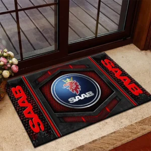 Saab Doormat, Welcome Mat Gift For Saab Lovers CAR194032125281 - Red