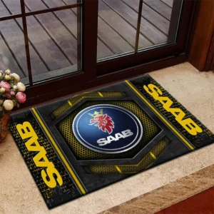 Saab Doormat, Welcome Mat Gift For Saab Lovers CAR194032125281 - Yellow