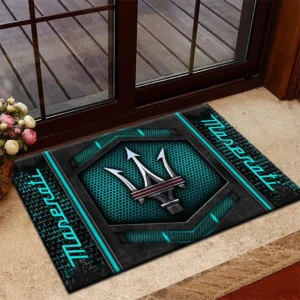 Maserati Doormat, Welcome Mat Gift For Maserati Lovers CAR194032125284 - Cyan