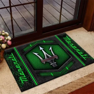 Maserati Doormat, Welcome Mat Gift For Maserati Lovers CAR194032125284 - Green