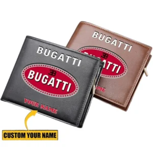 Bugatti Horizontal Leather Wallet, Gift For Bugatti Lovers, Gift For Him, Husband, Boyfriend CAR29030625010