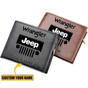 Jeep Wrangler Horizontal Leather Wallet, Gift For Jeep Wrangler Lovers, Gift For Him, Husband, Boyfriend CAR29030625048