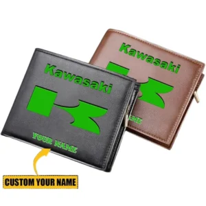 Kawasaki Horizontal Leather Wallet, Gift For Kawasaki Lovers, Gift For Him, Husband, Boyfriend CAR29030625049