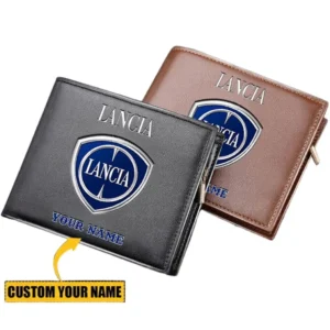 Lancia Horizontal Leather Wallet, Gift For Lancia Lovers, Gift For Him, Husband, Boyfriend CAR29030625054