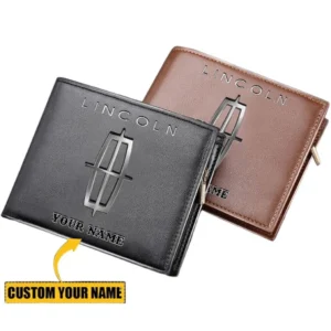 Lincoln Horizontal Leather Wallet, Gift For Lincoln Lovers, Gift For Him, Husband, Boyfriend CAR29030625057