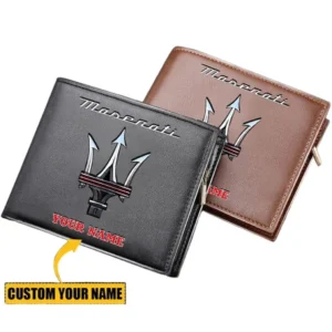 Maserati Horizontal Leather Wallet, Gift For Maserati Lovers, Gift For Him, Husband, Boyfriend CAR29030625059