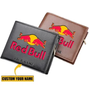 Red Bull Horizontal Leather Wallet, Gift For Red Bull Lovers, Gift For Him, Husband, Boyfriend CAR29030625083