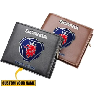 Scania Horizontal Leather Wallet, Gift For Scania Lovers, Gift For Him, Husband, Boyfriend CAR29030625088