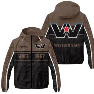 Western Star Windbreaker Jacket Waterproof, Gift For Western Star Fan CAR305031825226 - Brown