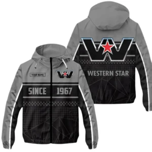 Western Star Windbreaker Jacket Waterproof, Gift For Western Star Fan CAR305031825226 - Gray
