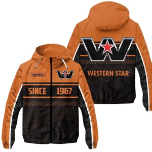 Western Star Windbreaker Jacket Waterproof, Gift For Western Star Fan CAR305031825226 - Orange