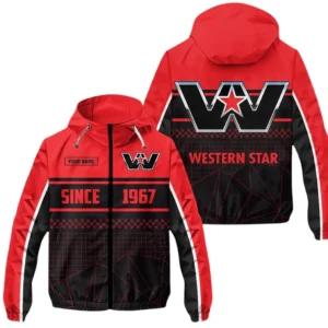 Western Star Windbreaker Jacket Waterproof, Gift For Western Star Fan CAR305031825226 - Red