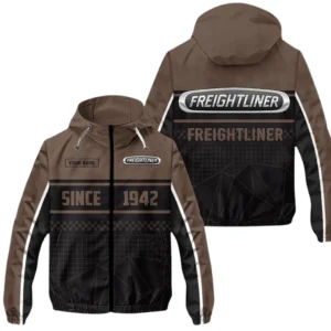 Freightliner Windbreaker Jacket Waterproof, Gift For Freightliner Fan CAR305031825227 - Brown