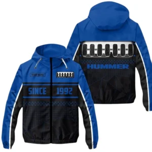 Hummer Windbreaker Jacket Waterproof, Gift For Hummer Fan CAR305031825228 - Blue