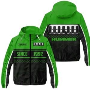 Hummer Windbreaker Jacket Waterproof, Gift For Hummer Fan CAR305031825228 - Green