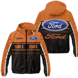 Ford Windbreaker Jacket Waterproof, Gift For Ford Fan CAR305031825229 - Orange