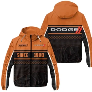 Dodge Windbreaker Jacket Waterproof, Gift For Dodge Fan CAR305031825230 - Orange