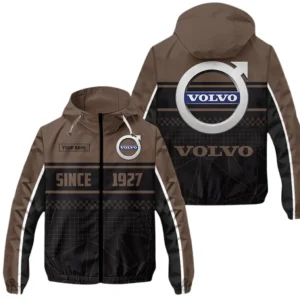 Volvo Windbreaker Jacket Waterproof, Gift For Volvo Fan CAR305031825231 - Brown
