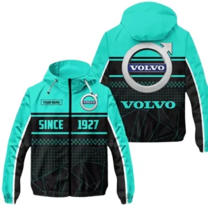 Volvo Windbreaker Jacket Waterproof, Gift For Volvo Fan CAR305031825231 - Cyan