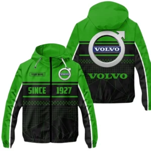 Volvo Windbreaker Jacket Waterproof, Gift For Volvo Fan CAR305031825231 - Green