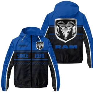 Ram truck Windbreaker Jacket Waterproof, Gift For Ram truck Fan CAR305031825232 - Blue