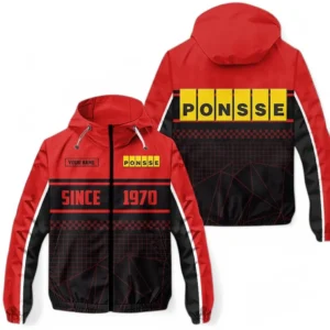 Ponsse Windbreaker Jacket Waterproof, Gift For Ponsse Fan CAR305031825247 - Red
