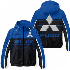 Mitsubishi Fuso Windbreaker Jacket Waterproof, Gift For Mitsubishi Fuso Fan CAR305031825248 - Blue