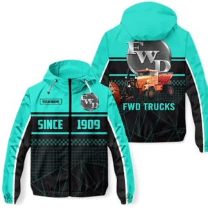 FWD Windbreaker Jacket Waterproof, Gift For FWD Fan CAR305031825254 - Cyan