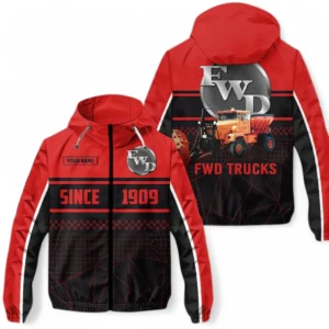 FWD Windbreaker Jacket Waterproof, Gift For FWD Fan CAR305031825254 - Red