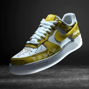 Tesla Air Low-Top Sneakers, CAR All Over Print Air Low-Top Sneakers - Yellow CAR3103202045