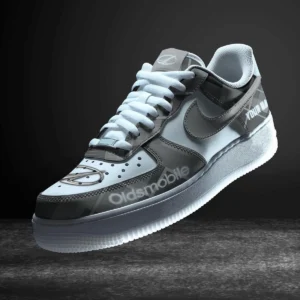 Oldsmobile Air Low-Top Sneakers, CAR All Over Print Air Low-Top Sneakers - Grey CAR3103202046