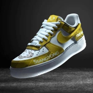 SsangYong Motor Air Low-Top Sneakers, CAR All Over Print Air Low-Top Sneakers - Yellow CAR3103202057