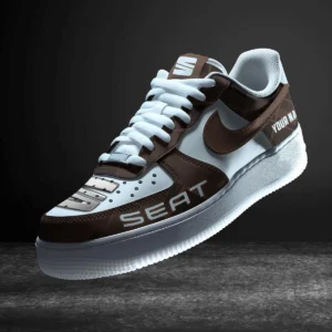 Seat Air Low-Top Sneakers, CAR All Over Print Air Low-Top Sneakers - Brown CAR3103202065