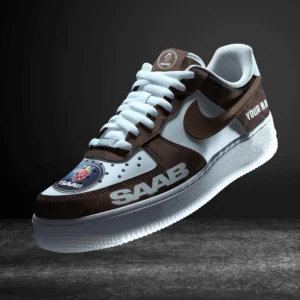 Saab Air Low-Top Sneakers, CAR All Over Print Air Low-Top Sneakers - Brown CAR3103202069