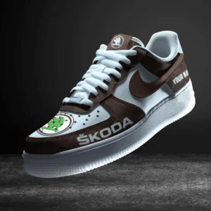 Skoda Air Low-Top Sneakers, CAR All Over Print Air Low-Top Sneakers - Brown CAR3103202072