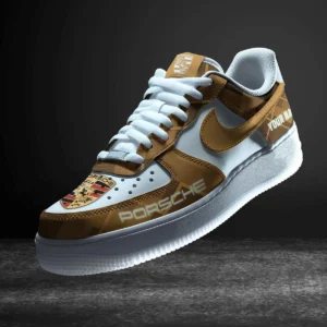 Porsche Air Low-Top Sneakers, CAR All Over Print Air Low-Top Sneakers - Brown CAR3103202073
