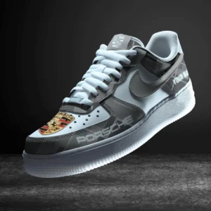 Porsche Air Low-Top Sneakers, CAR All Over Print Air Low-Top Sneakers - Grey CAR3103202073