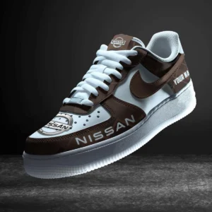 Nissan Air Low-Top Sneakers, CAR All Over Print Air Low-Top Sneakers - Brown CAR3103202083