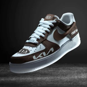 Kia Air Low-Top Sneakers, CAR All Over Print Air Low-Top Sneakers - Brown CAR3103202086