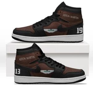 Aston Martin Air Jordan 1 High Sneakers, Nike Sneaker For Aston Martin Lovers CAR313032225608