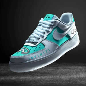 Infiniti Air Low-Top Sneakers, CAR All Over Print Air Low-Top Sneakers - Cyan CAR316032225