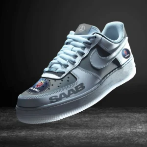 Saab Air Low-Top Sneakers, CAR All Over Print Air Low-Top Sneakers - Gray CAR316032230