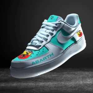 Abarth Air Low-Top Sneakers, CAR All Over Print Air Low-Top Sneakers - Cyan CAR316032231