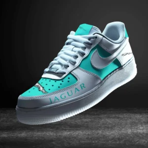 Jaguar Air Low-Top Sneakers, CAR All Over Print Air Low-Top Sneakers - Cyan CAR316032251