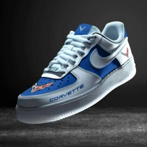 Chevrolet Corvette Air Low-Top Sneakers, CAR All Over Print Air Low-Top Sneakers - Blue CAR316032257