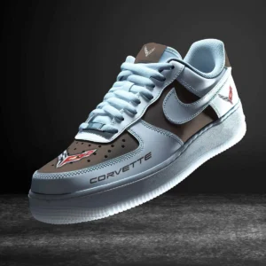 Chevrolet Corvette Air Low-Top Sneakers, CAR All Over Print Air Low-Top Sneakers - Brown CAR316032257
