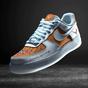 Chevrolet Corvette Air Low-Top Sneakers, CAR All Over Print Air Low-Top Sneakers - Orange CAR316032257